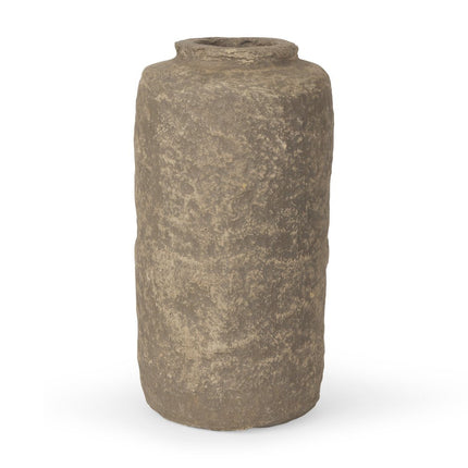 12" Gray Paper Mache Table Vase