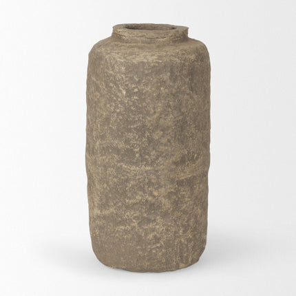 12" Gray Paper Mache Table Vase