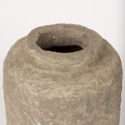 12" Gray Paper Mache Table Vase