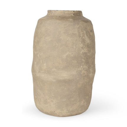 18" Gray Paper Mache Table Vase