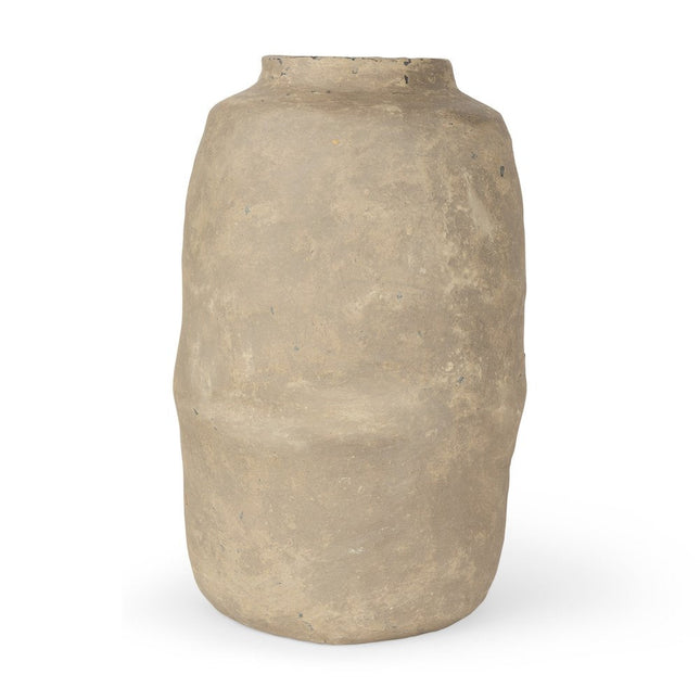 18" Gray Paper Mache Table Vase HomeRoots