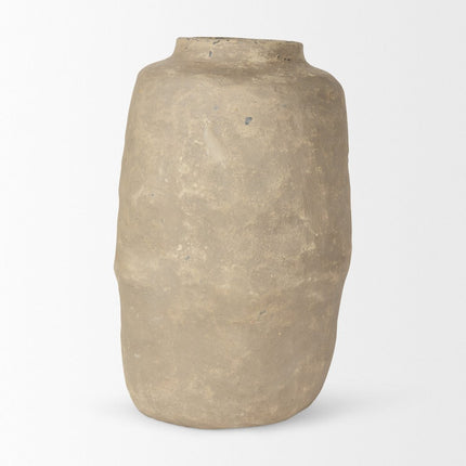 18" Gray Paper Mache Table Vase