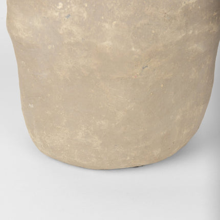 18" Gray Paper Mache Table Vase