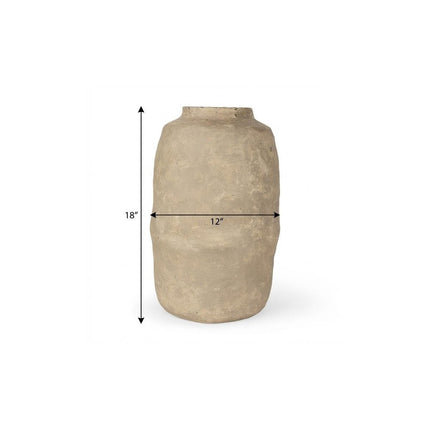 18" Gray Paper Mache Table Vase
