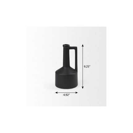 9" Black Ceramic Table Vase HomeRoots