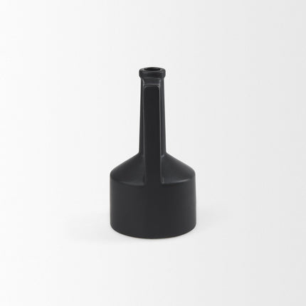 9" Black Ceramic Table Vase HomeRoots