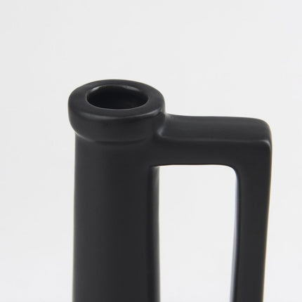 9" Black Ceramic Table Vase HomeRoots