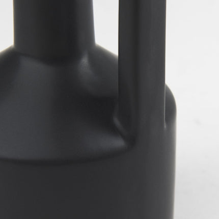 9" Black Ceramic Table Vase HomeRoots