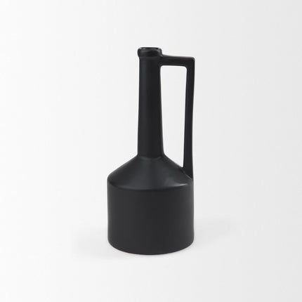 13" Black Ceramic Table Vase HomeRoots