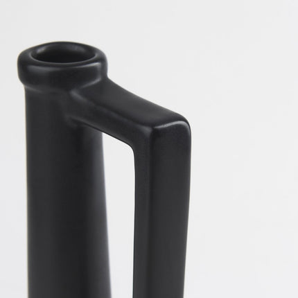 13" Black Ceramic Table Vase HomeRoots