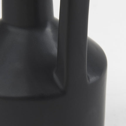 13" Black Ceramic Table Vase HomeRoots