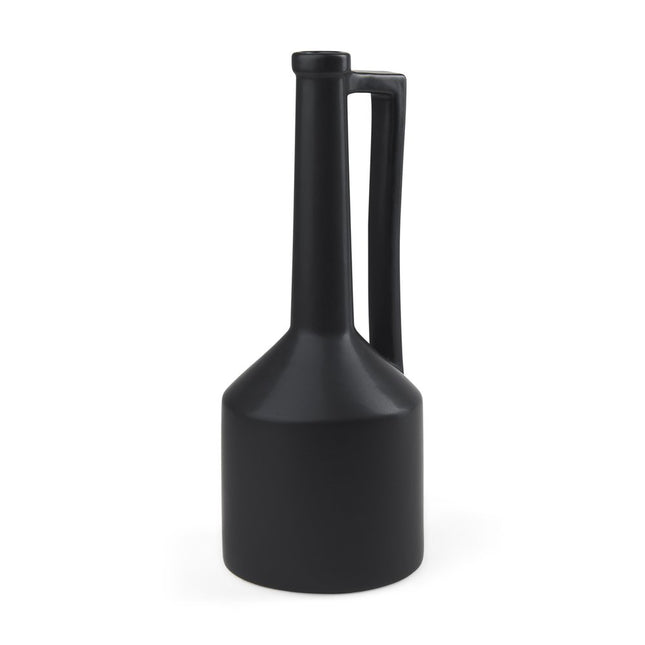 16" Black Ceramic Table Vase HomeRoots