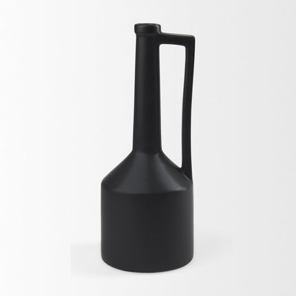 16" Black Ceramic Table Vase HomeRoots