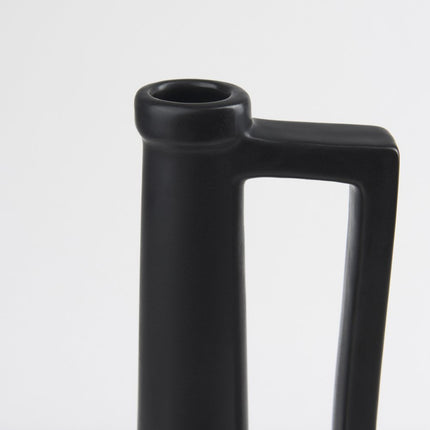 16" Black Ceramic Table Vase HomeRoots