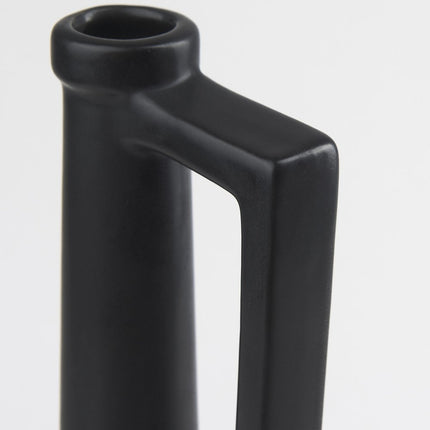 16" Black Ceramic Table Vase HomeRoots