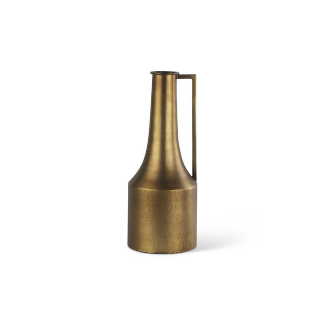 14" Gold Metal Table Vase HomeRoots