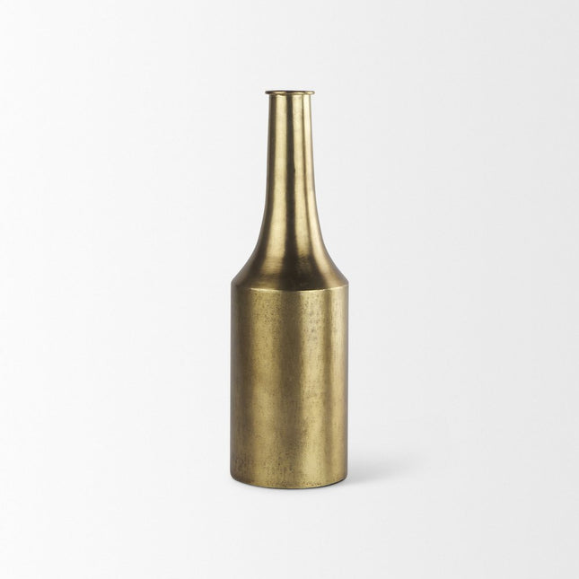 18" Gold Metal Table Vase HomeRoots