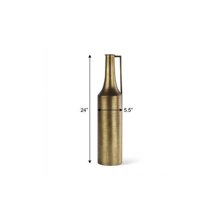 24" Gold Metal Table Vase HomeRoots