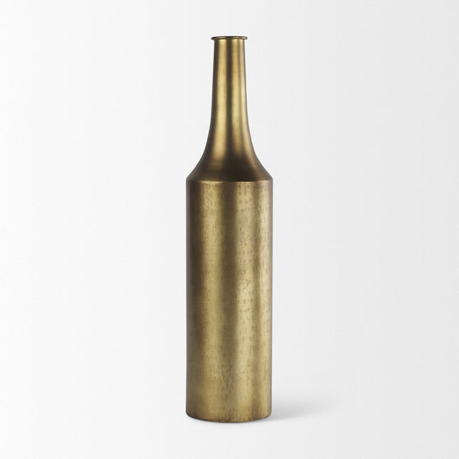 24" Gold Metal Table Vase HomeRoots
