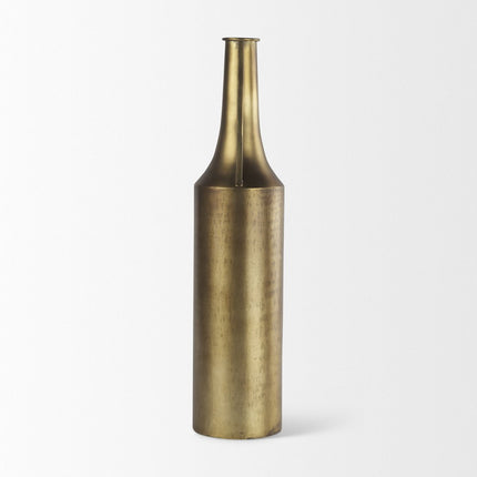24" Gold Metal Table Vase HomeRoots