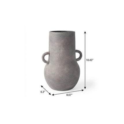 10" Brown Ceramic Amphora Table Vase HomeRoots