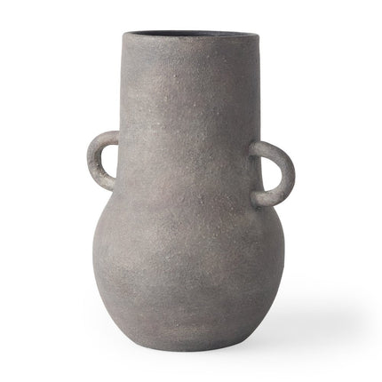 10" Brown Ceramic Amphora Table Vase HomeRoots