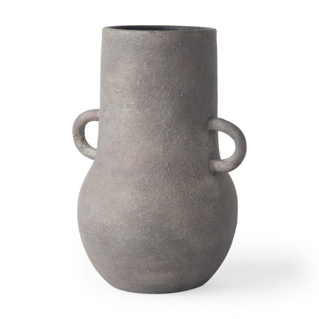 10" Brown Ceramic Amphora Table Vase HomeRoots