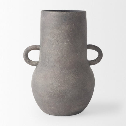 10" Brown Ceramic Amphora Table Vase HomeRoots