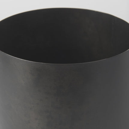 9" Black Metal Round Table Vase HomeRoots
