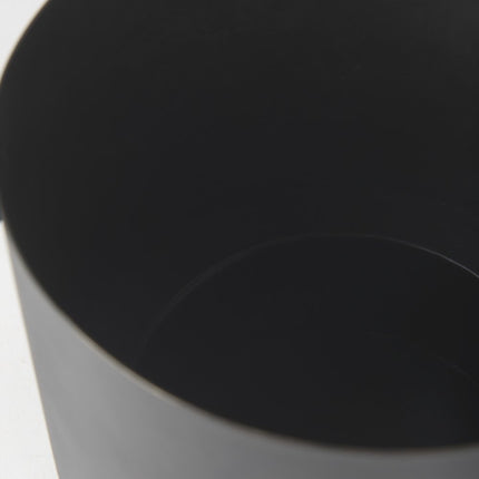 9" Black Metal Round Table Vase HomeRoots