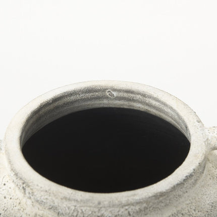 22" Black And White Ombre Ceramic Amphora Floor Vase HomeRoots
