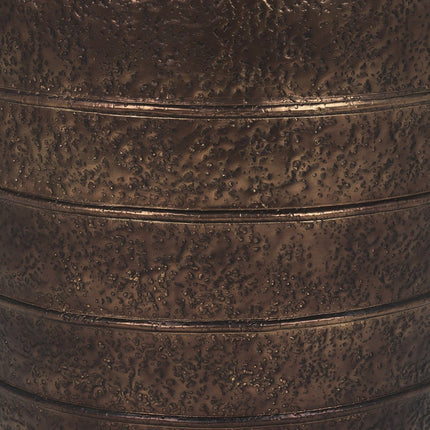 26" Antiqued Brass Metal Round Floor Vase HomeRoots