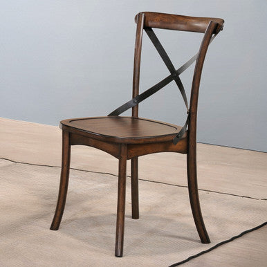 ACME 73032 Kaelyn Side Chair (Set-2), Dark Oak & Black ACME Furniture