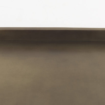 15" Gold Aluminum Hand Finished Vanity Tray With Handles HomeRoots