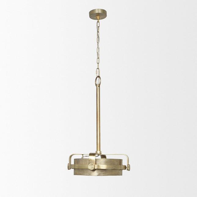 Gold Metal Dimmable Chandelier With Gold Shades