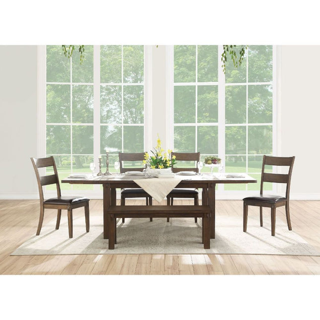 ACME 73160 Nabirye Dining Table, Dark Oak