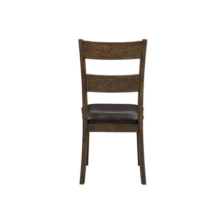 ACME 73162 Nabirye Side Chair (Set-2), PU & Dark Oak