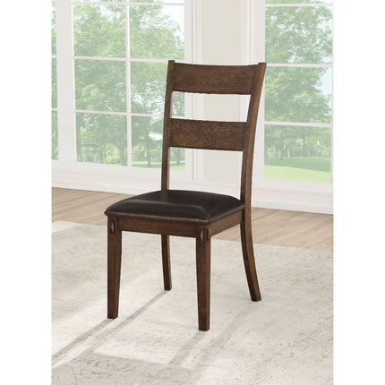 ACME 73162 Nabirye Side Chair (Set-2), PU & Dark Oak