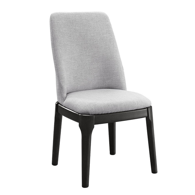 ACME 73172 Madan Side Chair (Set-2), Light Gray Linen & Gray Oak