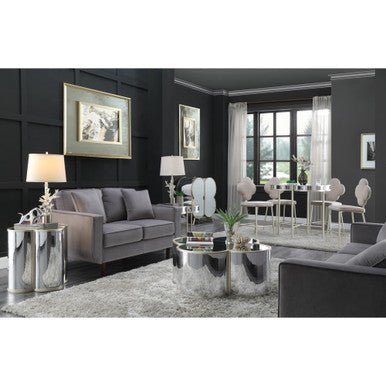 ACME 85395 Clover Coffee Table, Silver & Champagne Finish ACME Furniture