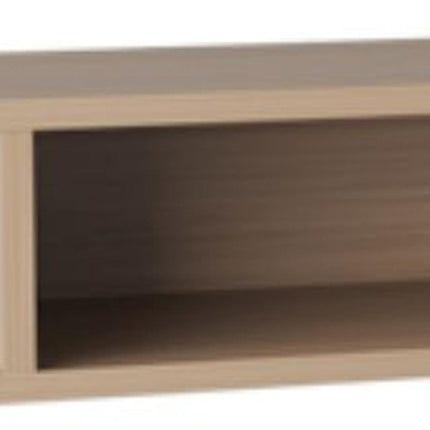 71" Beige Wood Enclosed and Open Storage Entertainment Center HomeRoots