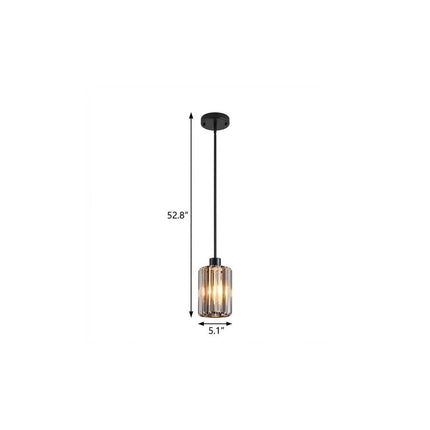 Ash Gray Crystal and Metal Mercury Glass Flush Chandelier With Gold Shades