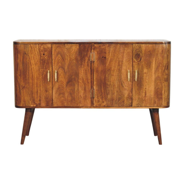 51" Brown Solid Wood Two Drawer Sideboard HomeRoots