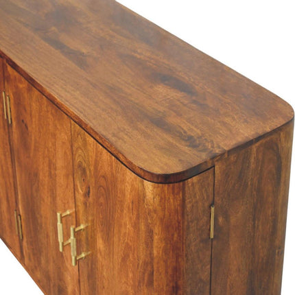 51" Brown Solid Wood Two Drawer Sideboard HomeRoots