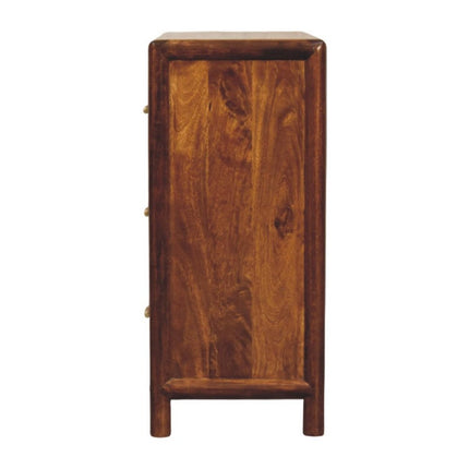 30" Brown Solid Wood Three Drawer Sideboard HomeRoots
