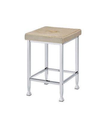 ACME 74007 Raine Counter High Stool, Beige Velvet & Chrome Finish ACME Furniture