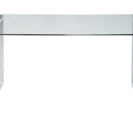 ACME 74015 Abraham Dining Table, Clear Glass & Chrome Finish