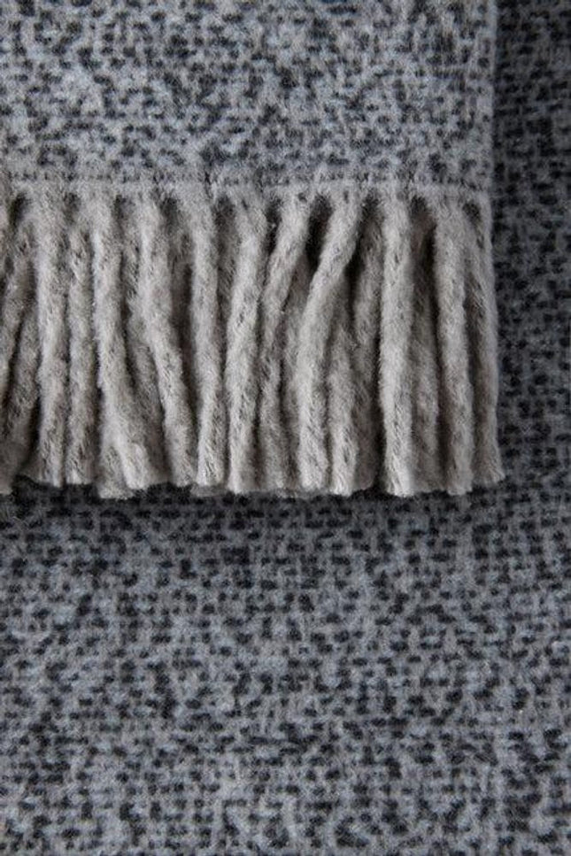 55" X 70" Black Cotton Blend Plush Throw Blanket with Fringe HomeRoots