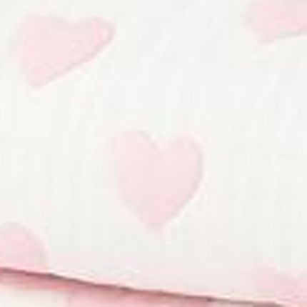 36" X 46" Pink And White Cotton Geometric Baby Blanket HomeRoots