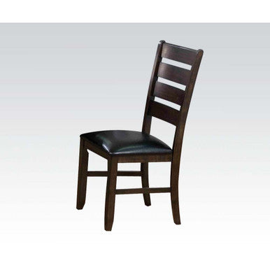 ACME 74624 Urbana Side Chair (Set-2), Black PU & Espresso ACME Furniture